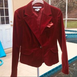 NWT!! Tommy Hilfiger red velvet blazer